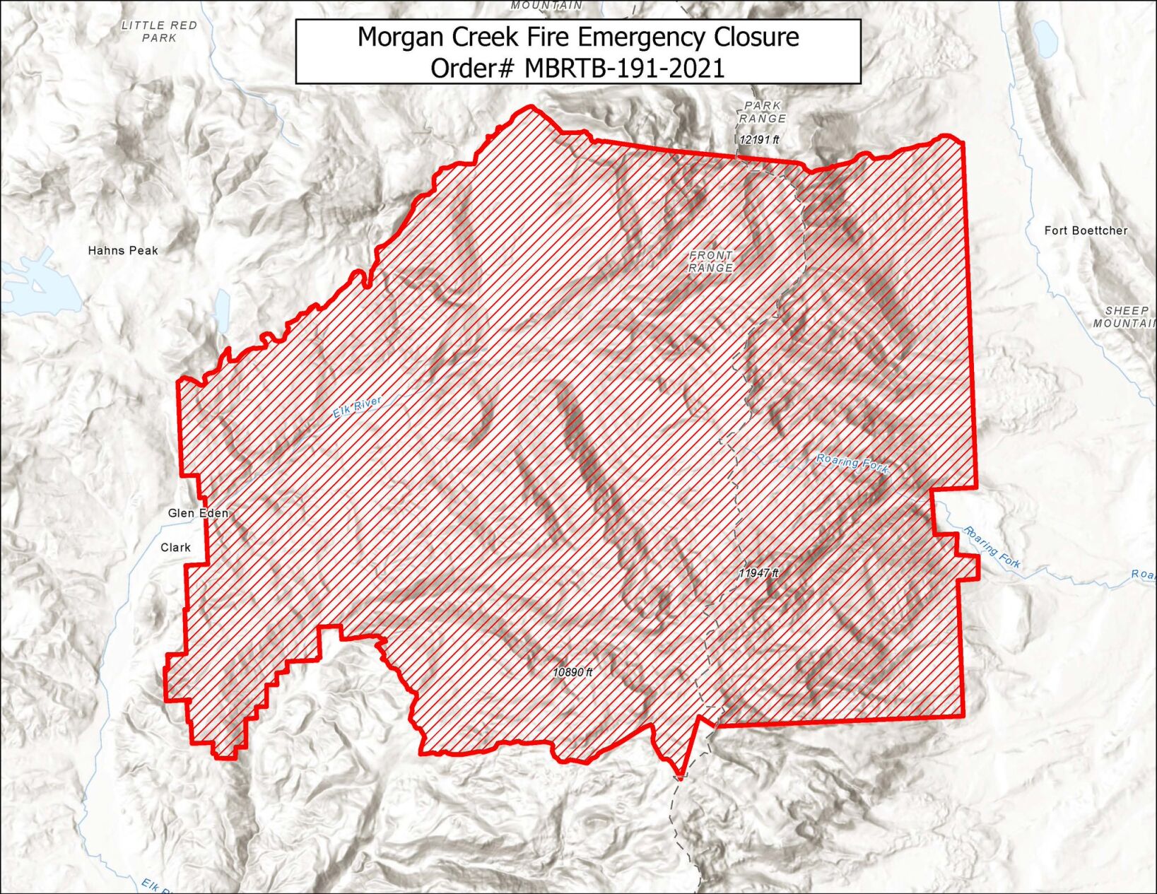 Morgan Creek fire large area closure